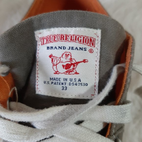 Ture Religion Men's Grey Orange Skateboard Hanabel Suede Sneakers Siz 8 - Picture 5 of 8